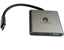 G-Recce 3-i-1 USB-C multiportadapter Sliver
