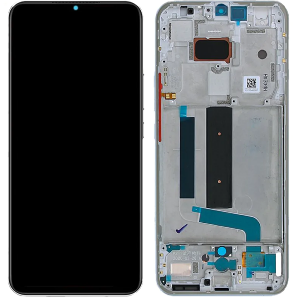 Mi 10 lite 5G  After Sale Front Cover Display Module-J9-White 56000500J900 Original Service Pack