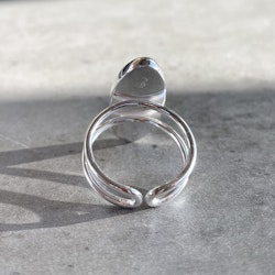 Ställbar ring med kvarts/epidot