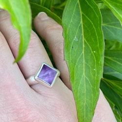 Ring med ametist, stl 16,5