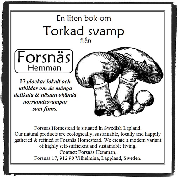 Presentlåda med Torkad Svamp & svamppulver