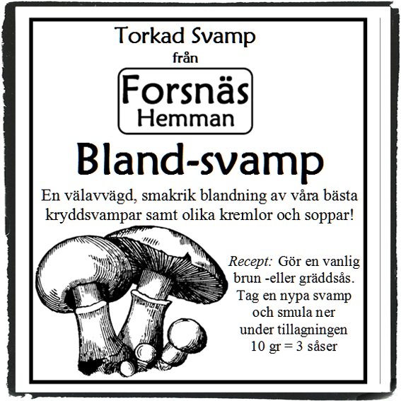 Presentlåda med Torkad Svamp & svamppulver