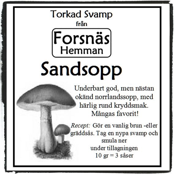 Presentlåda med Torkad Svamp & svamppulver