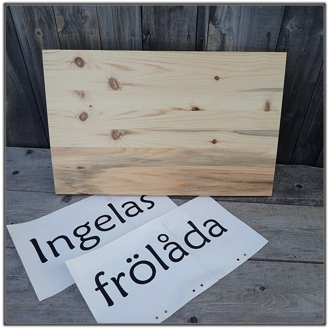 Målad frölåda till särskild kund