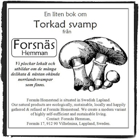 En liten bok om Torkad Svamp från Forsnäs Hemman