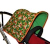 Tyg 70-tal Blommigt  Solskydd barnvagn