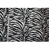 Zebra-mönstrat Gråvit/svart tyg Bältesmuddar