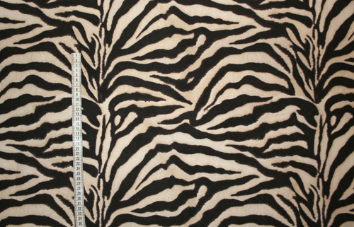 Zebra- beige/Brunsvart mönstrat tyg Bältesmuddar