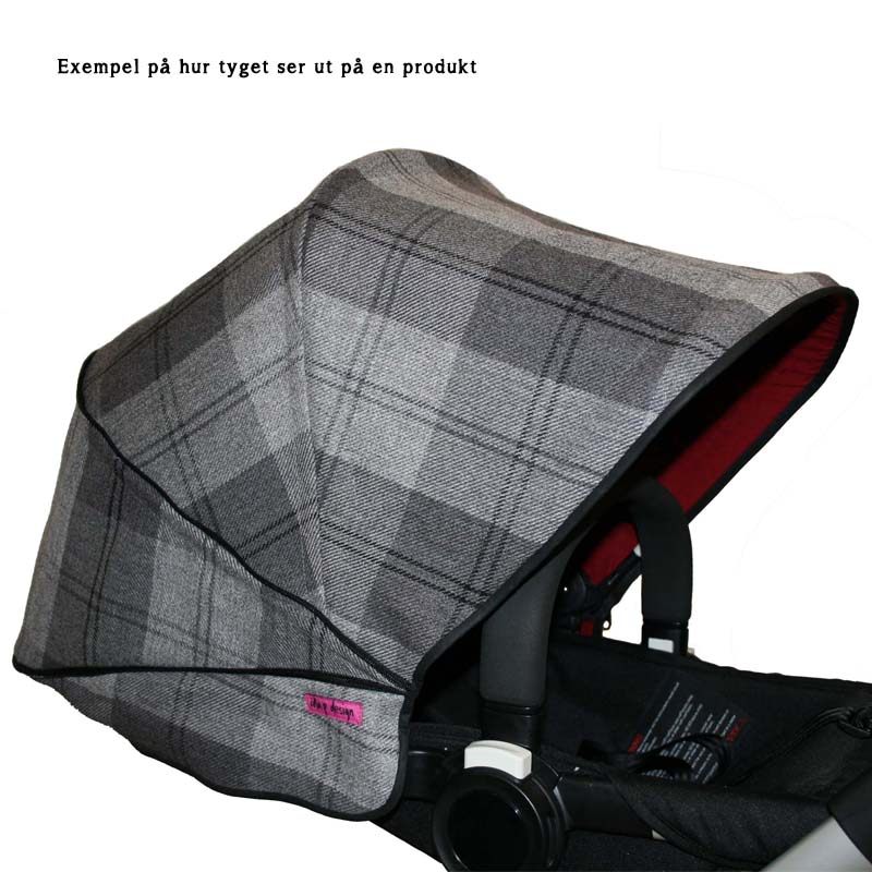 Tyg Grå rutigt för sittdyna barnvagn
