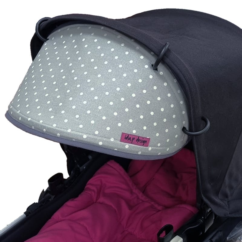 Solskydd barnvagn | Köp solskärm barnvagn i grått vaxduk -  Barnvagnstillbehör | barnkläder | Köp hos ida.p design
