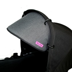 Solskydd barnvagn Mörk grå