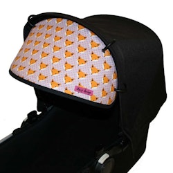 Solskydd för barnvagn Rosa rävar solskärm