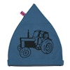 Blå barnmössa med traktor volvo