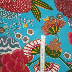 Tyg Blommigt turkos från Rice Solskydd barnvagn