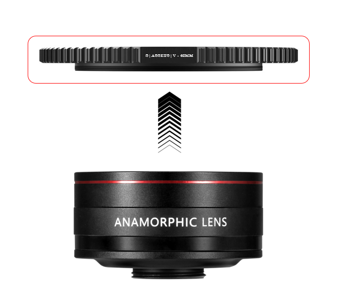 STEP UP RING (62mm) - For Anamorphic 1.33