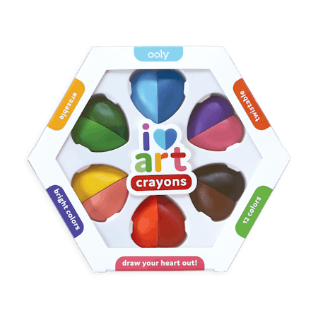 I heart art erasable crayons