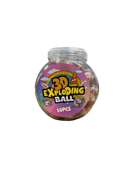 3D Exploding Balls Unicorn 50x10g