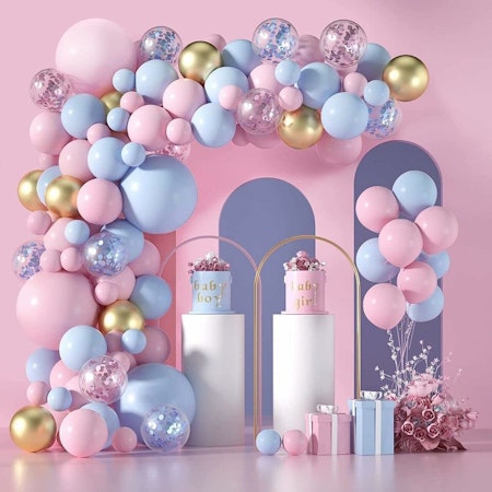 Ballongbåge - Ballongset Dream Rosa-Blått-Guld DBS-2 116 delar