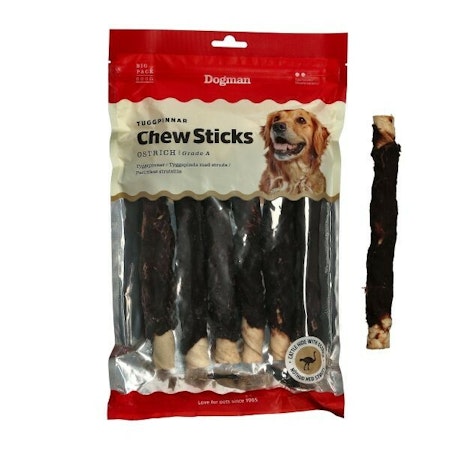 Tuggpinnar med Struts -  Ostrich 20cm 10p M