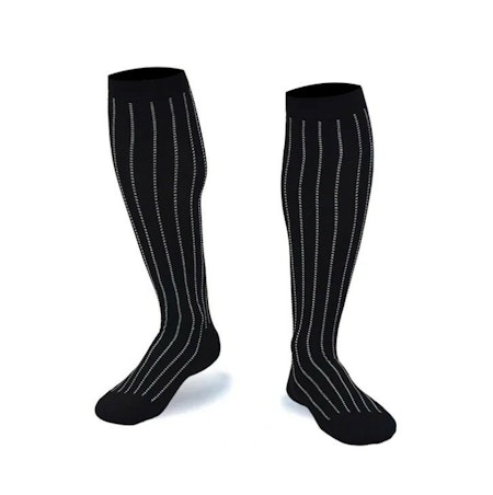 Kompressionsstrumpor Black With White Stripes Nr 50