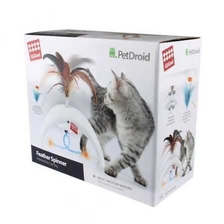 GiGwi Leksak Feather Spinn PetDroid Vit 18cm