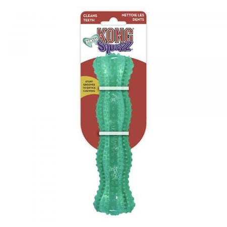 KONG Leksak Squeezz Dental Stick Grön M 19cm