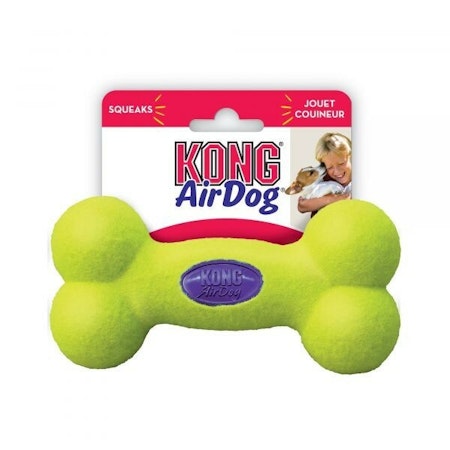 KONG Leksak AirDog Squeaker Bone Gul