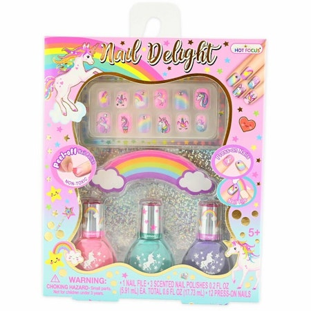 Kit med Nagellack och Lösnaglar - Nail Kit Polish and Press-On