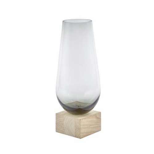 Elia - Vase Natur, grå 18x18x43cm Glass
