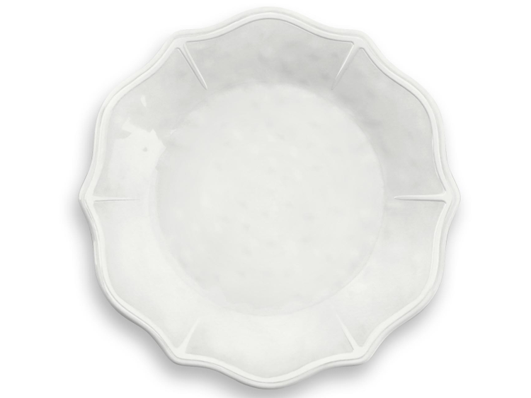 Tallrik Vit Cloudy York. TOUCH MEL® - MELAMIN. Set 6stycken