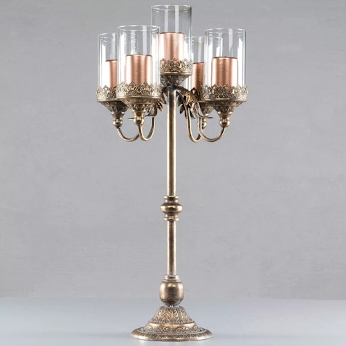Kandelaber Blockljus 5-arm G.Brun 36x72,5cm