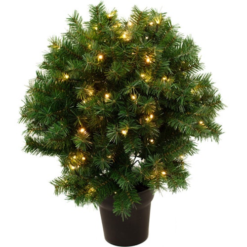 Konstgjord julgran klotformad i kruka, höjd 70 cm, 120 LED-lampor. 230 volt