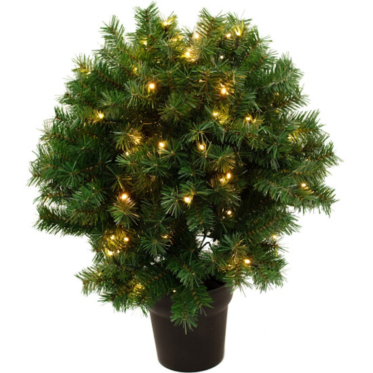 Konstgjord julgran klotformad i kruka, höjd 70 cm, 120 LED-lampor. 230 volt