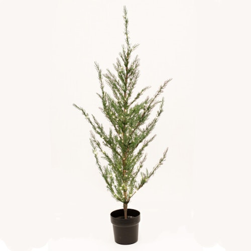 Konstgjort cederträd i kruka, höjd 120 cm, 140 LED-lampor. 230 volt
