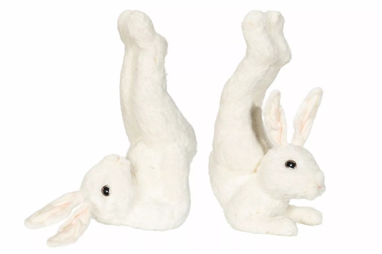 Hare Workout Vit 14x26x34cm. Par. Förbeställning