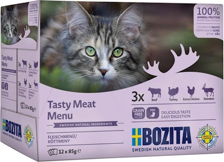 Bozita Katt Multibox 12x85 g Kött i sås / 1.02kg