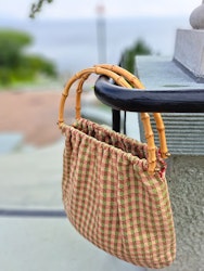 Vintage väska med bambuhandtag