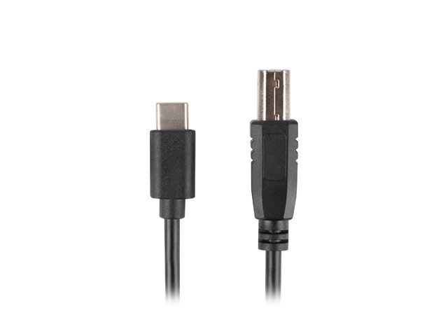 undefinedUSB-C(M)->USB-B(M) 2.0 KABEL 1.8M SVART FERRIT LANBERGundefined