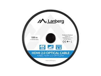 HDMI M/M V2.0 KABEL 100M OPTISK SVART AOC LANBERG