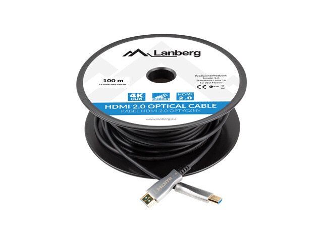 HDMI M/M V2.0 KABEL 100M OPTISK SVART AOC LANBERG