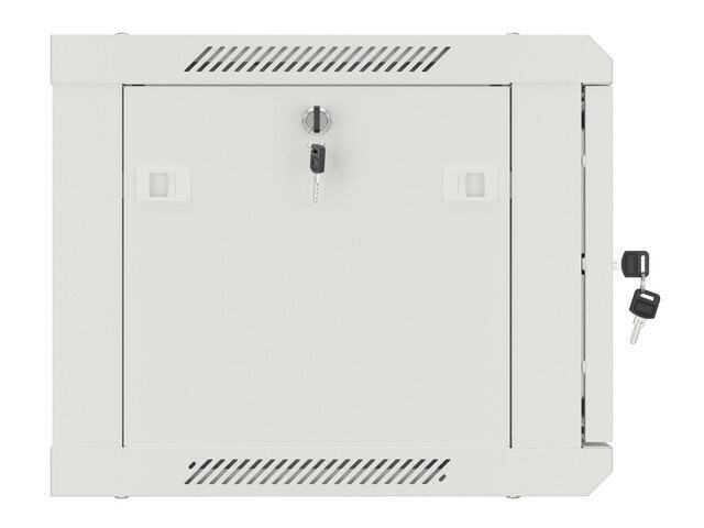 RACKSKÅP 19" VÄGGMONTERAT 6U/600X450 FÖR SJÄLVMONTERING MED METALLDÖRR GRÅ LANBERG (FLAT PACK)