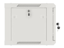 RACKSKÅP 19" VÄGGMONTERAT 6U/600X450 FÖR SJÄLVMONTERING MED METALLDÖRR GRÅ LANBERG (FLAT PACK)