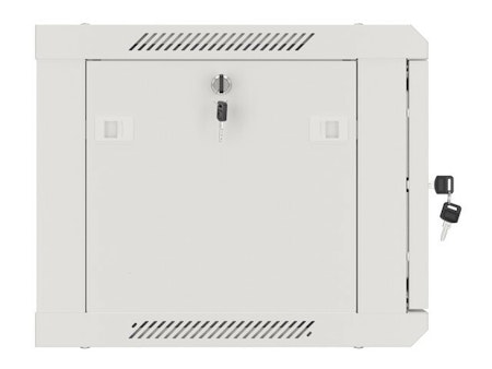 RACKSKÅP 19" VÄGGMONTERAT 6U/600X450 FÖR SJÄLVMONTERING MED METALLDÖRR GRÅ LANBERG (FLAT PACK)