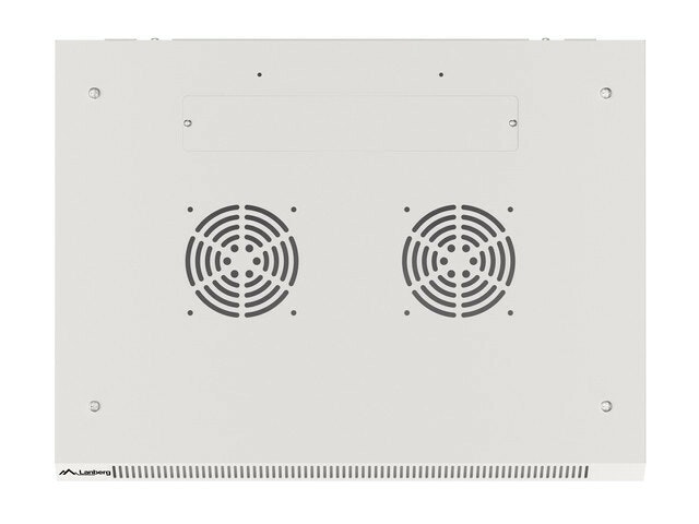 RACKSKÅP 19" VÄGGMONTERAT 6U/600X450 FÖR SJÄLVMONTERING MED METALLDÖRR GRÅ LANBERG (FLAT PACK)