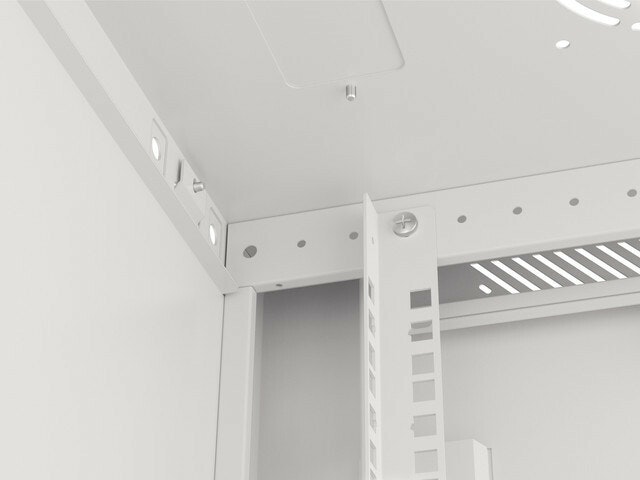 RACKSKÅP 19" VÄGGMONTERAT 9U/600X450 FÖR SJÄLVMONTERING MED METALLDÖRR GRÅ LANBERG (FLAT PACK)