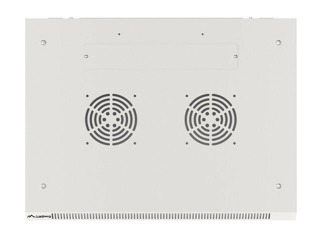 RACKSKÅP 19" VÄGGMONTERAT 9U/600X450 FÖR SJÄLVMONTERING MED METALLDÖRR GRÅ LANBERG (FLAT PACK)
