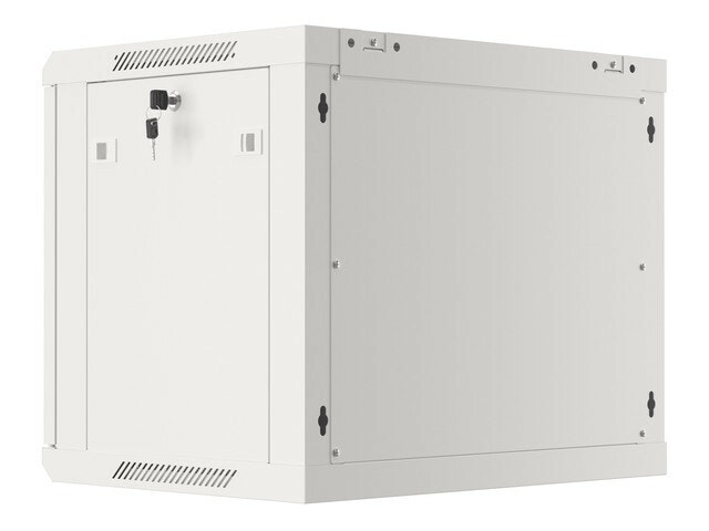RACKSKÅP 19" VÄGGMONTERAT 9U/600X450 FÖR SJÄLVMONTERING MED METALLDÖRR GRÅ LANBERG (FLAT PACK)