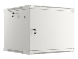 RACKSKÅP 19" VÄGGMONTERAT 9U/600X600 FÖR SJÄLVMONTERING MED METALLDÖRR GRÅ LANBERG (FLAT PACK)