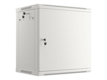 RACKSKÅP 19" VÄGGMONTERAT 12U/600X450 FÖR SJÄLVMONTERING MED METALLDÖRR GRÅ LANBERG (FLAT PACK)