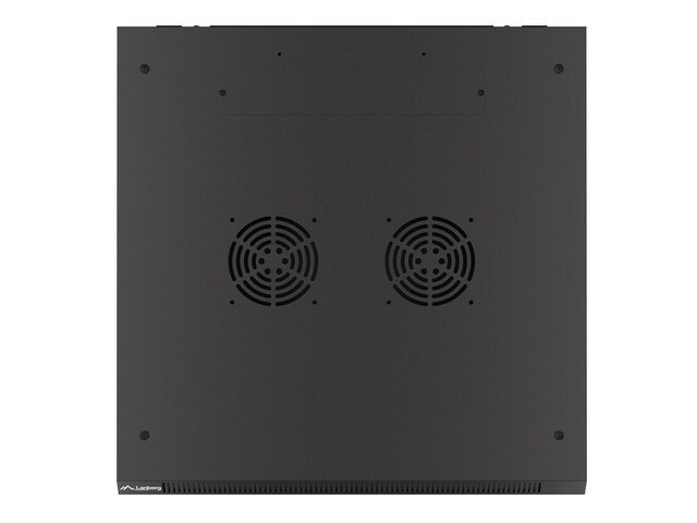 RACKSKÅP 19" VÄGGMONTERAT 9U/600X600 FÖR SJÄLVMONTERING MED METALLDÖRR SVART LANBERG (FLAT PACK)